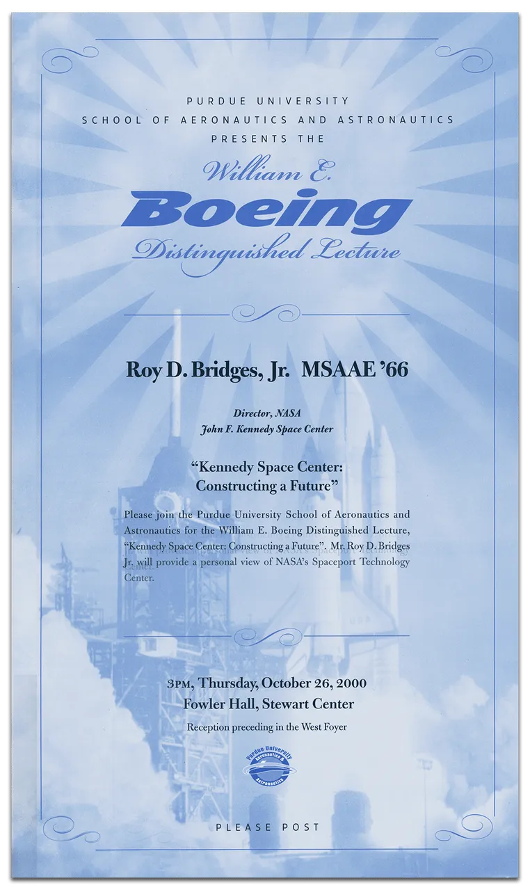 Boeing Distinguished Lecture poster