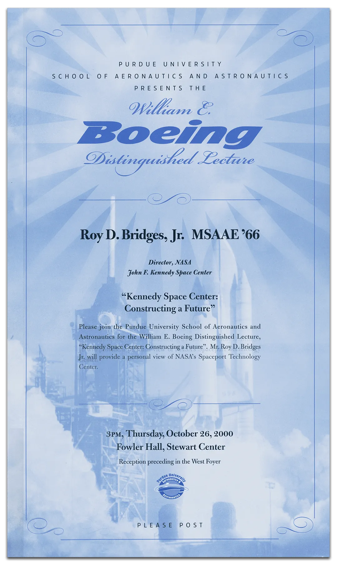 Boeing Distinguished Lecture poster