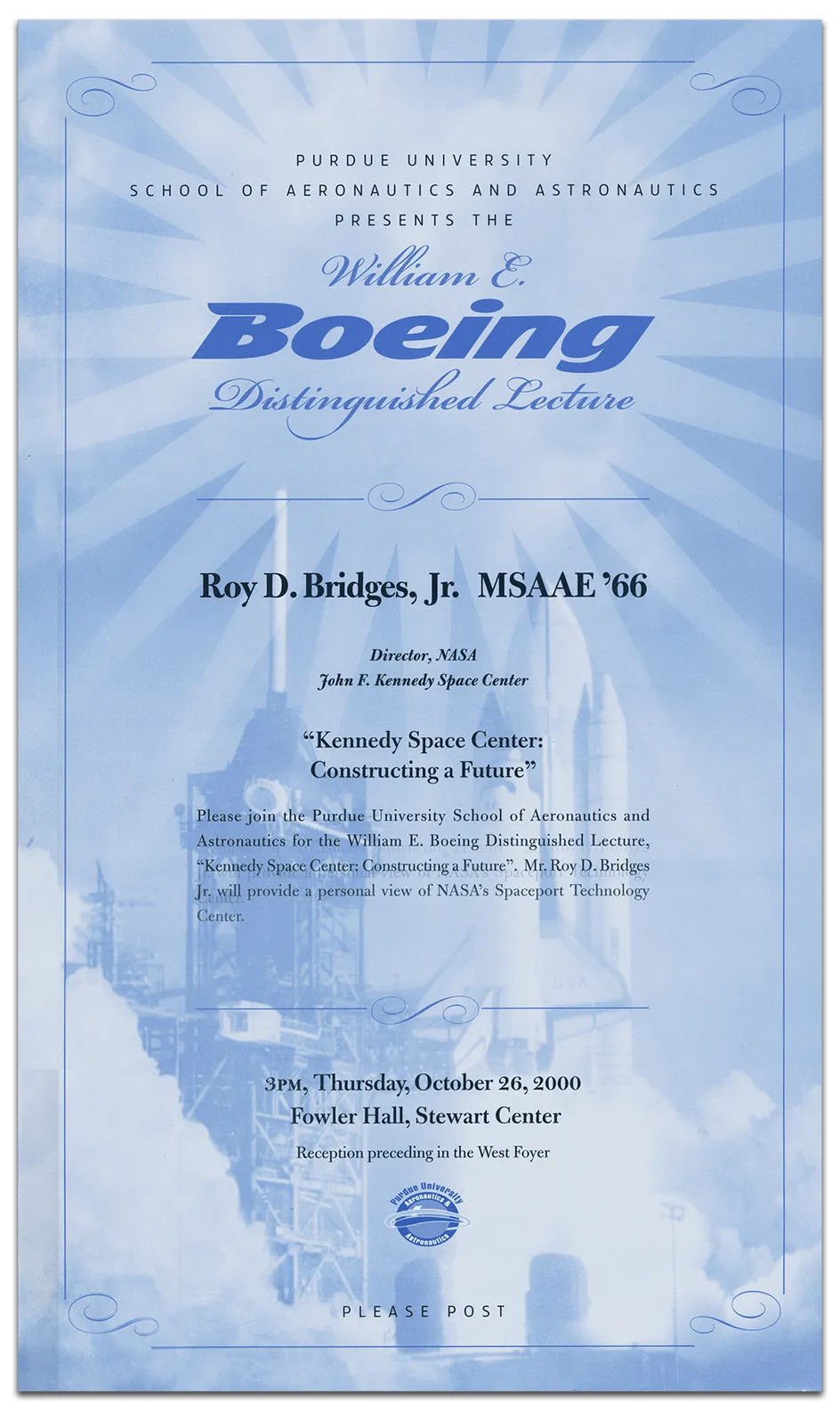 Boeing Distinguished Lecture poster