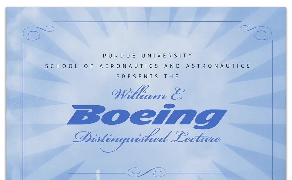 Boeing Distinguished Lecture poster