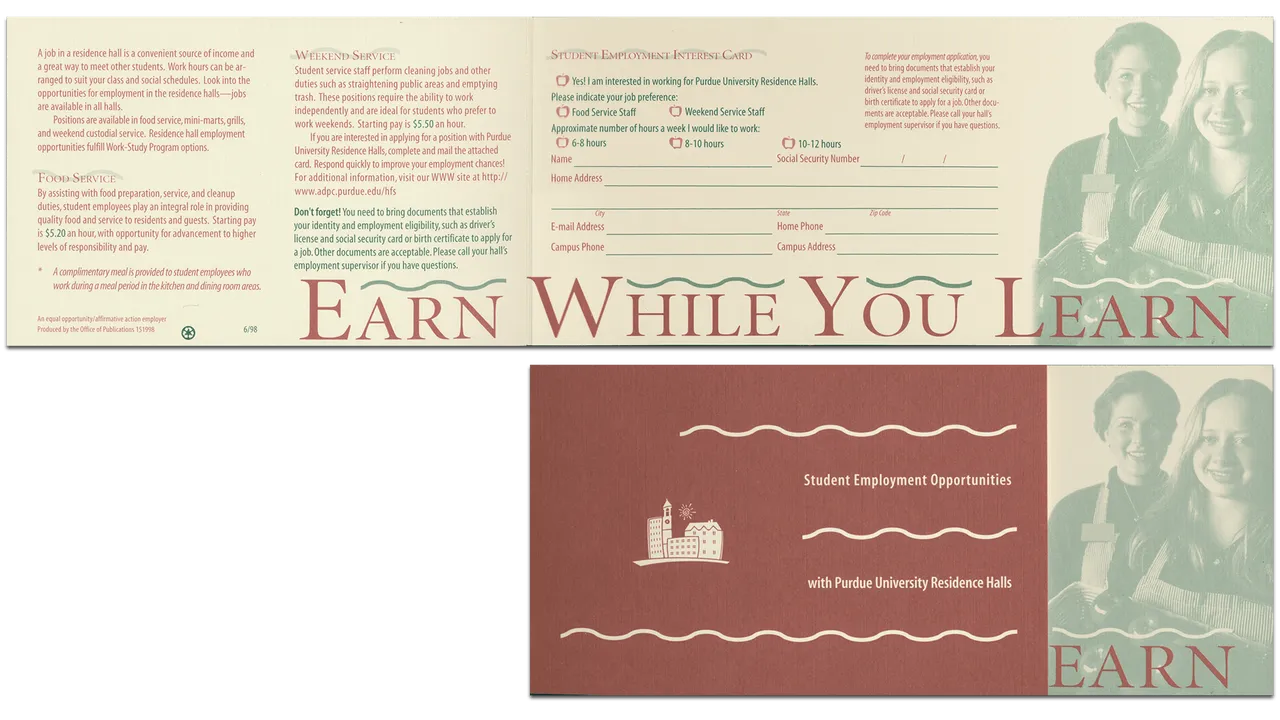 Earn While You Learn brochure