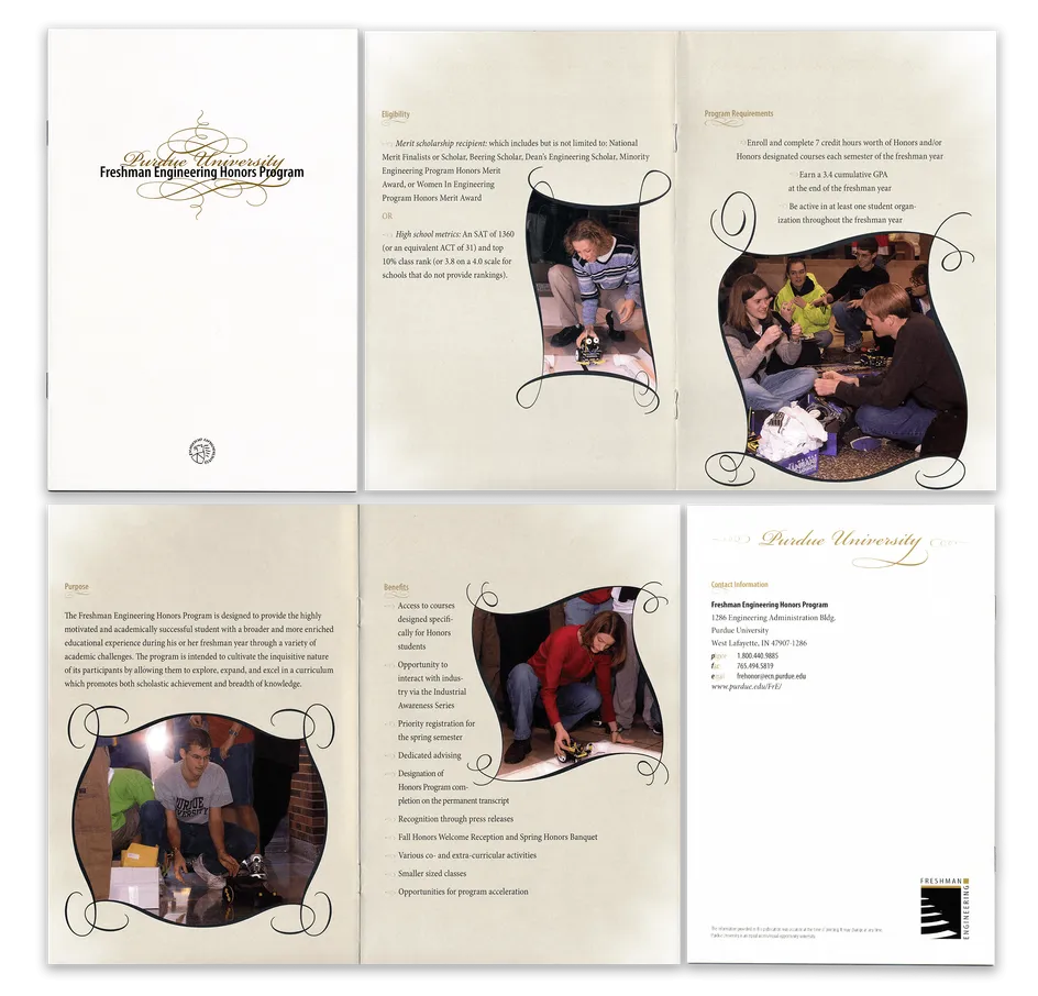 Freshman Engineering Honors Program brochure