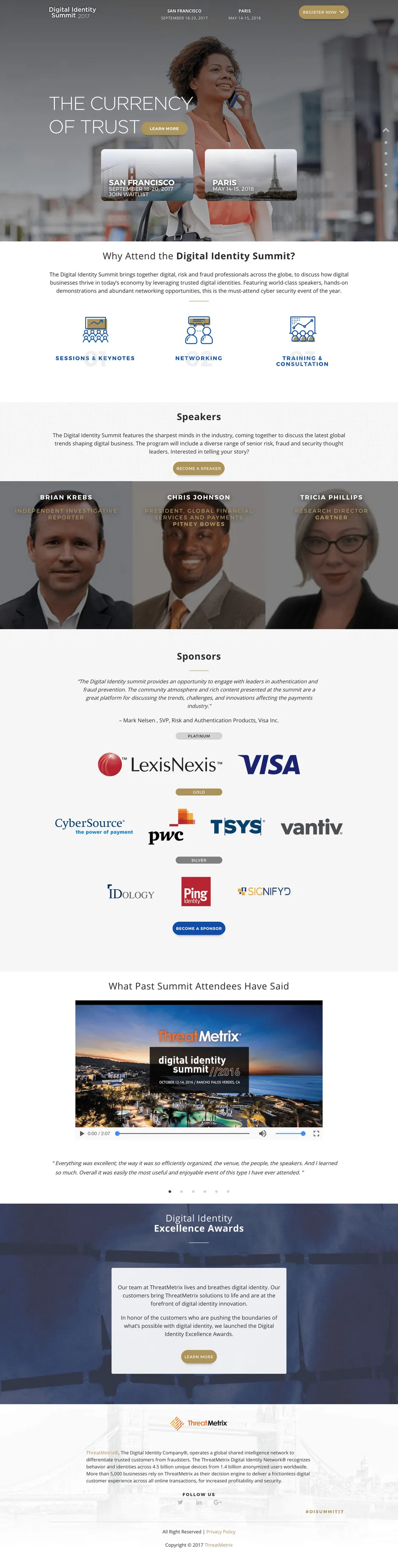Digital Identity Summit 2017 website