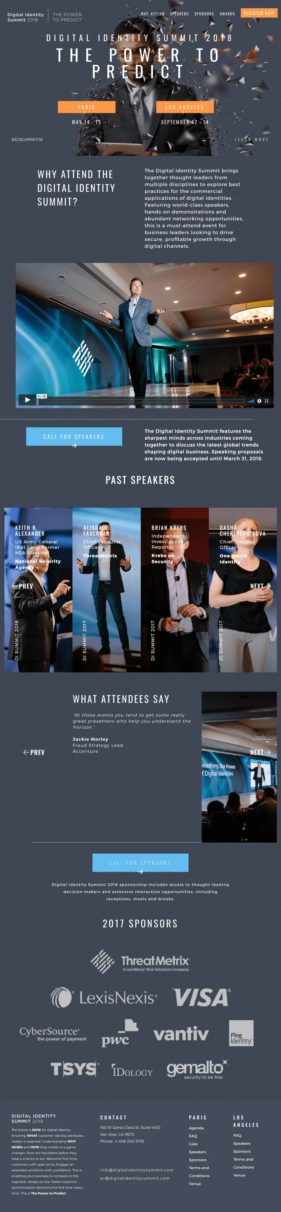 Digital Identity Summit 2018 website