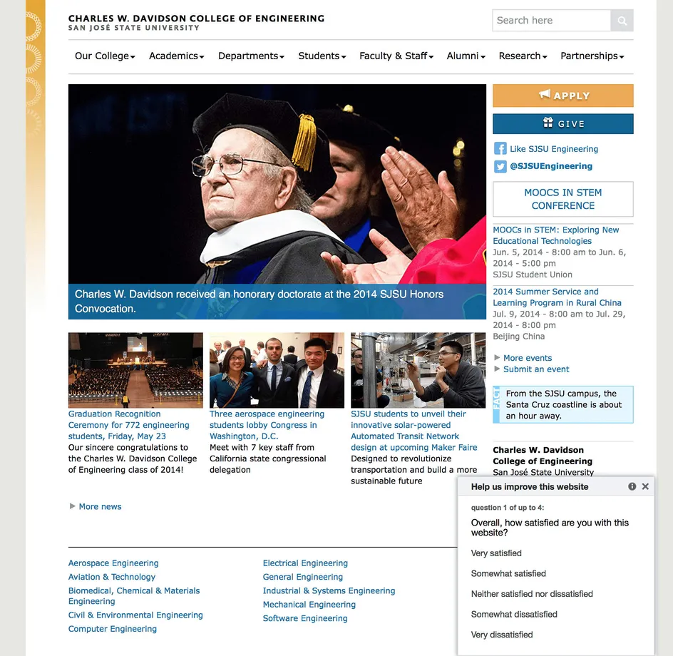 SJSU College of Engineering website