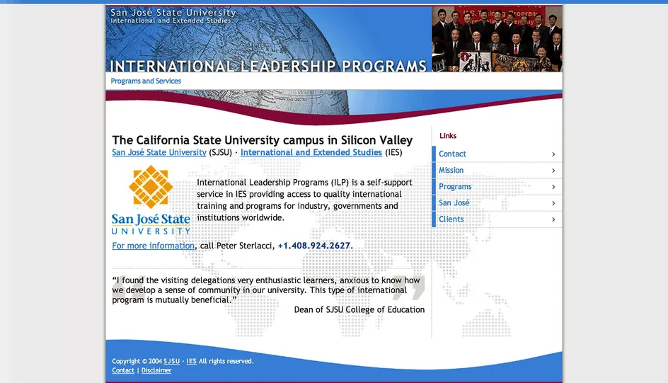 SJSU International Leadership Programs website