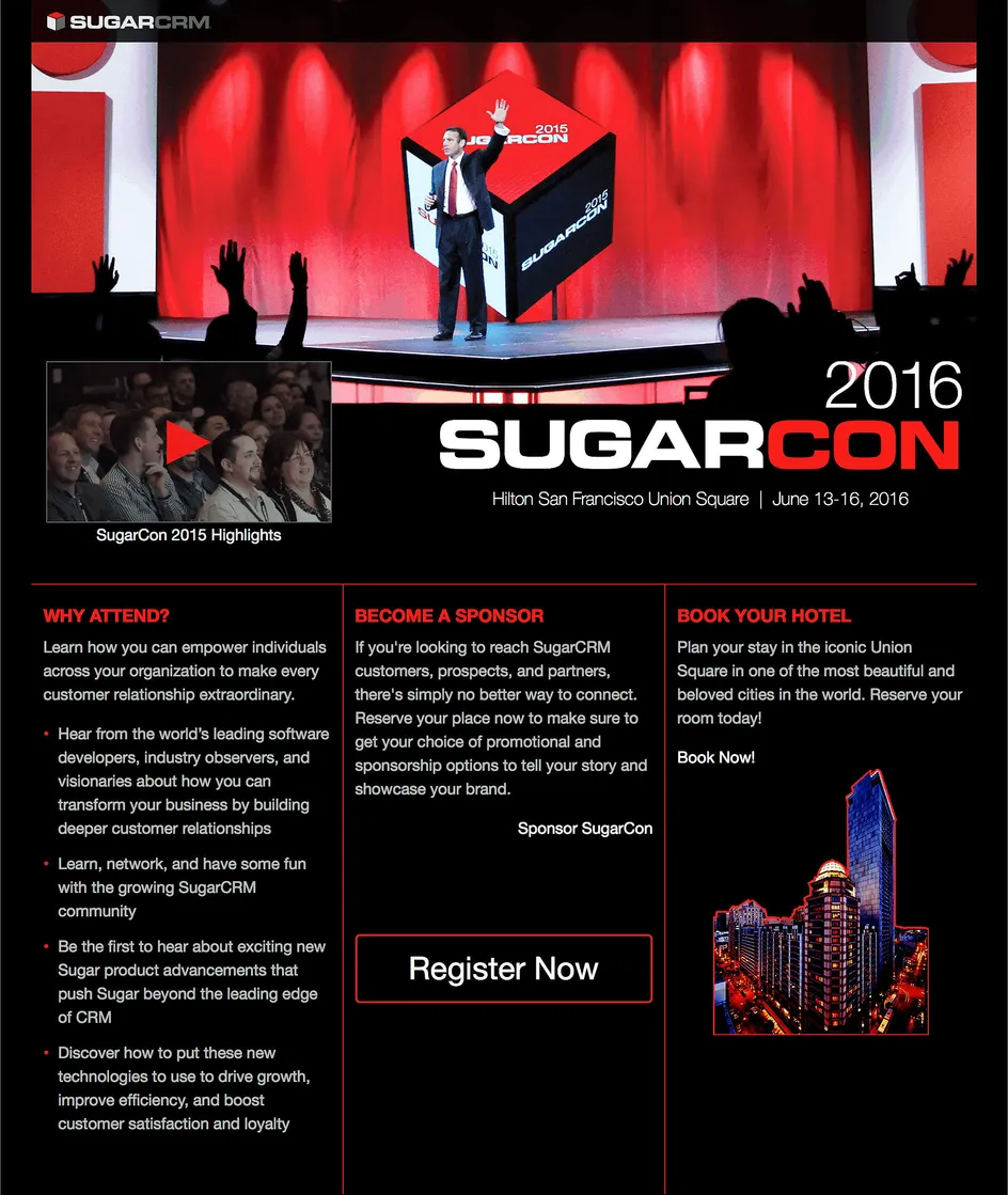 SugarCon 2016 website