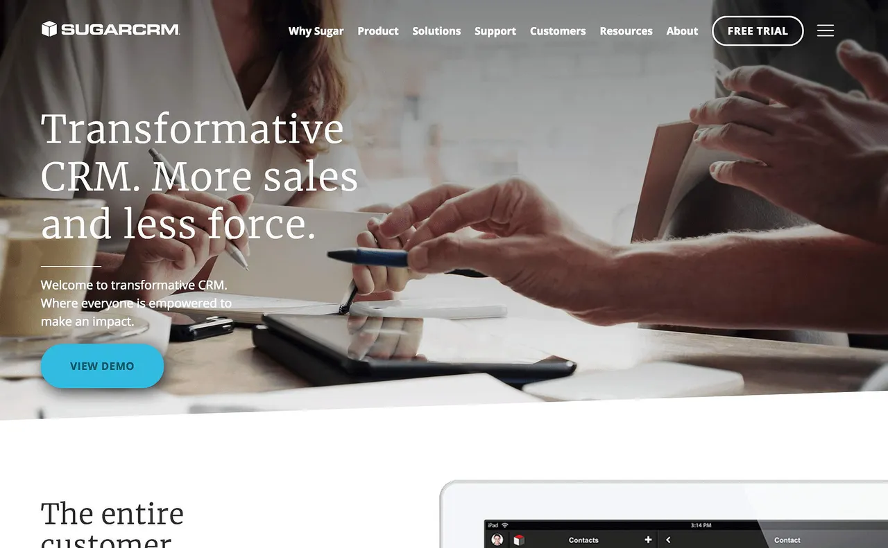 SugarCRM website
