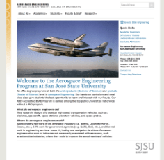SJSU Aerospace Engineering website