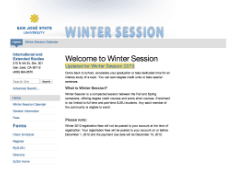 SJSU Winter Session website